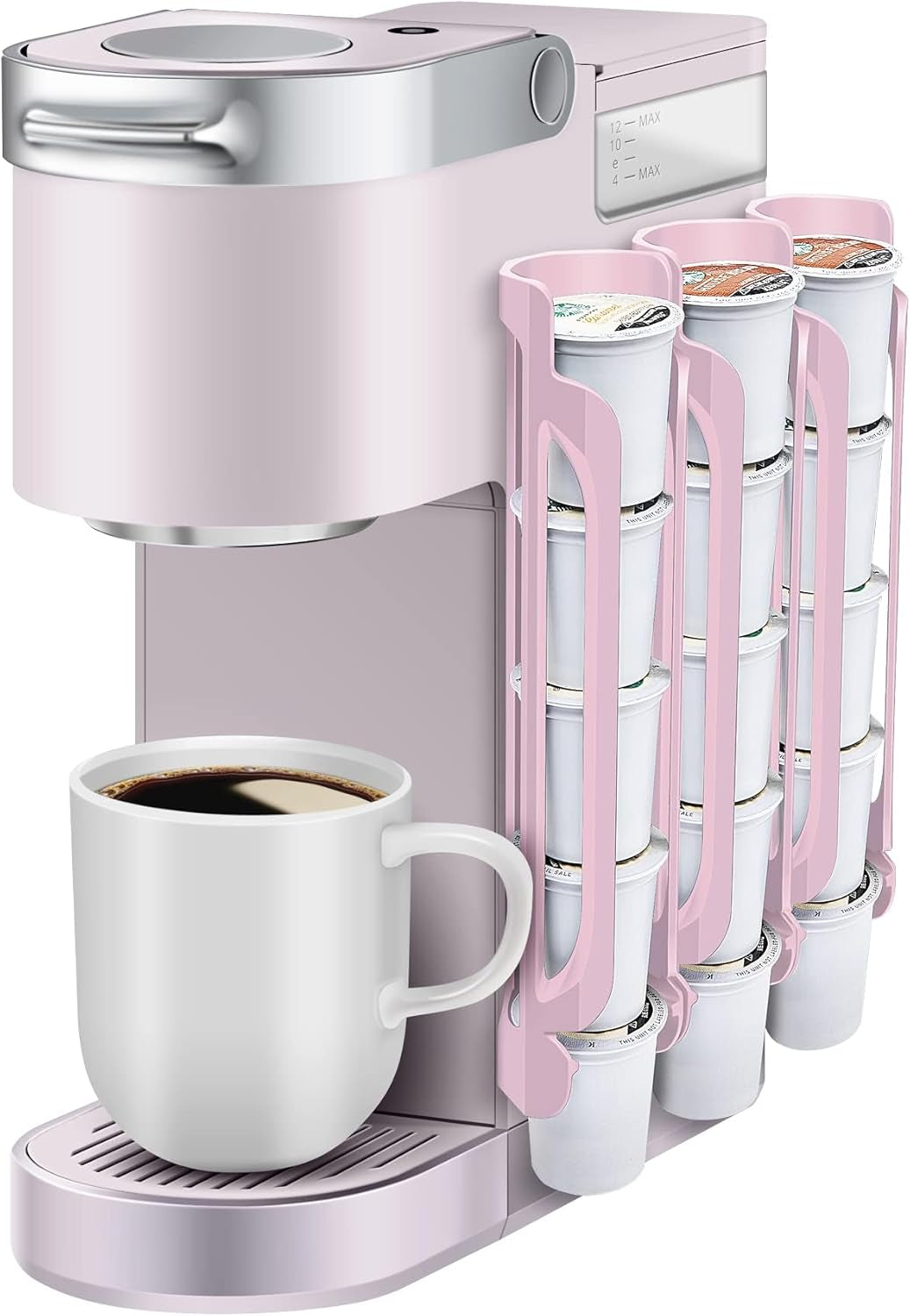 K Cup Holder for Keurig: Coffee Pod Holder for Counter Small Space - Kcup Holders for Wall Mount (2, Black)