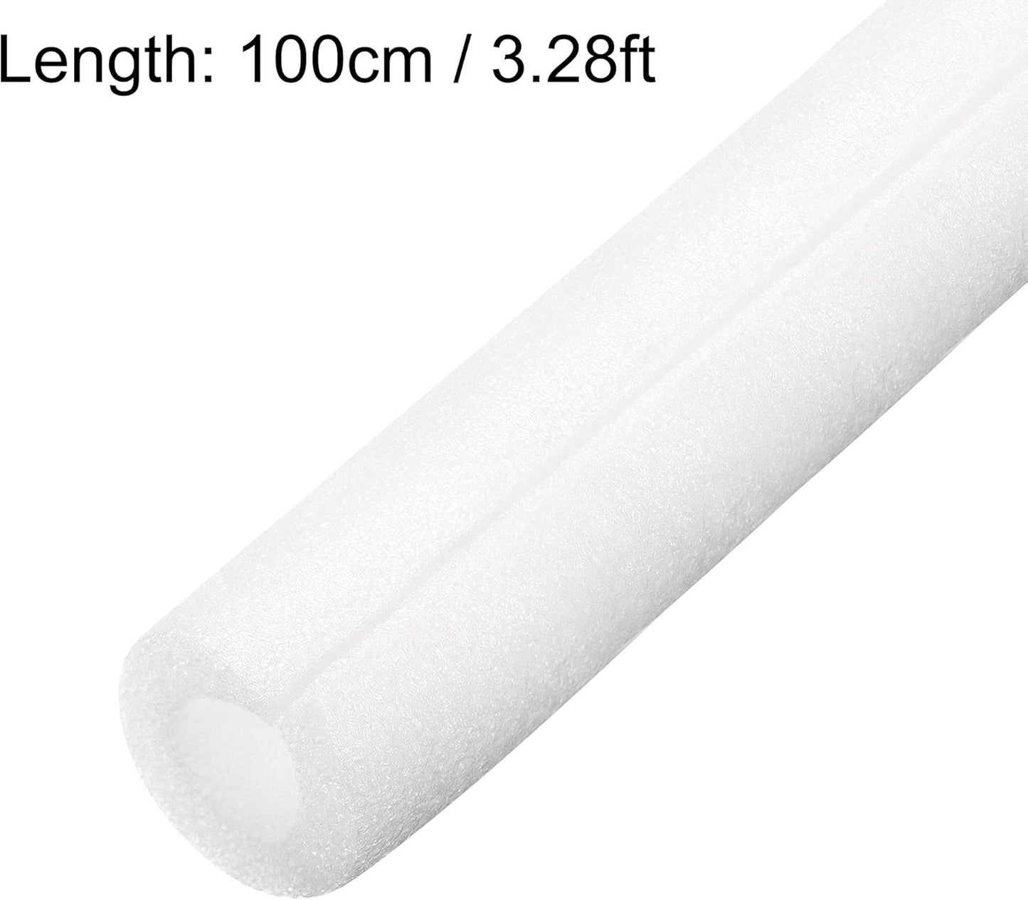 Foam Tube Pipe Insulation Freeze Protection Cover 3.28 Ft Length 0.98In ID 1.97In OD Pipe Insulation Kits White 1 Pack
