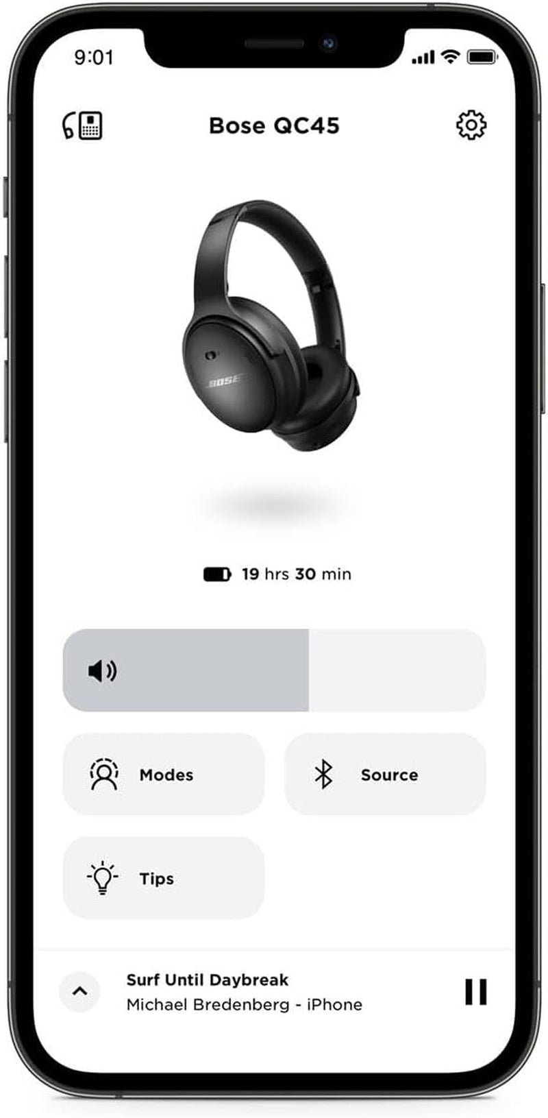 Quietcomfort 45 Wireless Bluetooth Noise Cancelling Headphones, Over-Ear Headphones with Microphone, Personalized Noise Cancellation and Sound, Triple Black