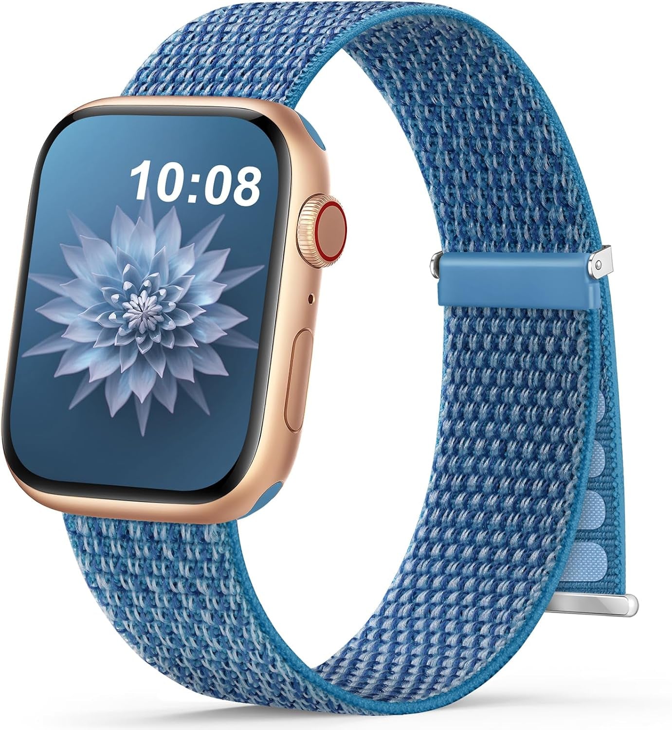 Nylon Band Compatible with Apple Watch Band 38Mm 40Mm 41Mm 42Mm 44Mm 45Mm 49Mm for Women Men, Soft Braided Stretchy Solo Loop Sport Band for Iwatch Series 9/8/7/6/5/4/Se/Ultra Cod Blue S