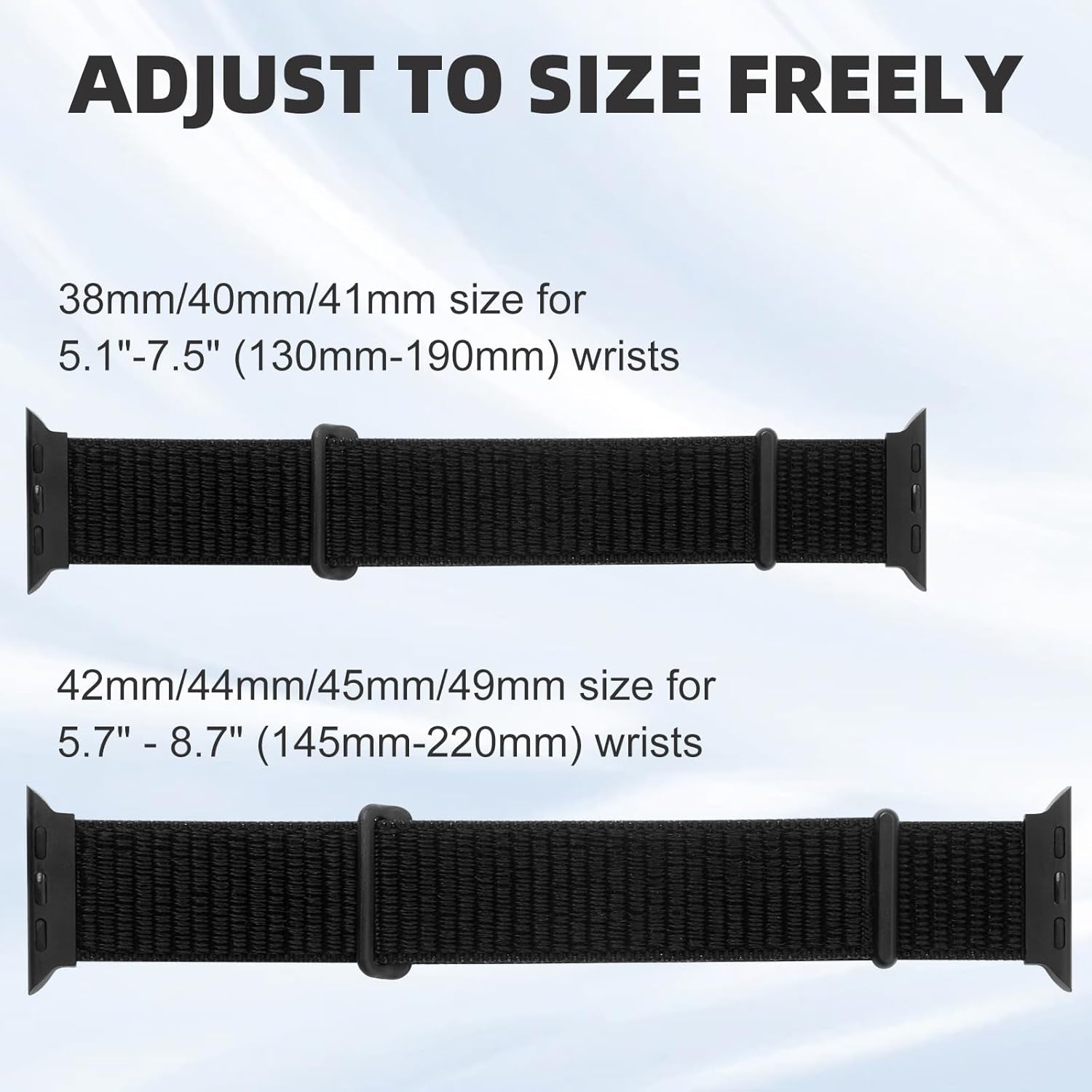 Sport Loop Band Compatible with Apple Watch Bands 42Mm 44Mm 45Mm 49Mm 38Mm 40Mm 41Mm for Men Women,Stretch Adjustable Braided Nylon Velcro Straps for Iwatch Series 9/8/7/6/5/4/3/2/1/Se/Ultra