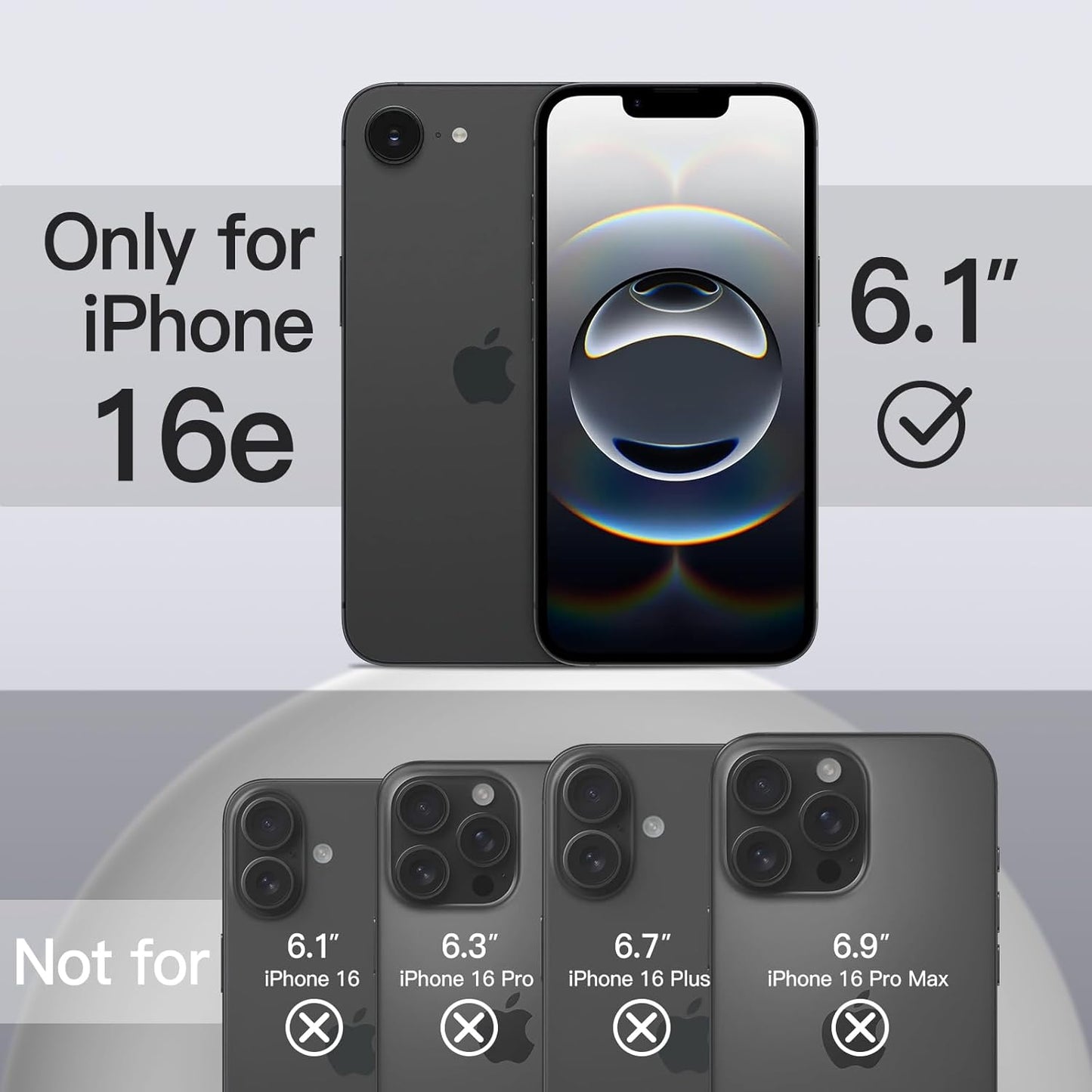 Liquid Silicone Case for Iphone 16E 6.1-Inch 2025, Silky Soft Touch Full-Body Protective Phone Case, Anti-Scratch Shockproof Cover with Microfiber Lining (Black) TRUCK DRIVER