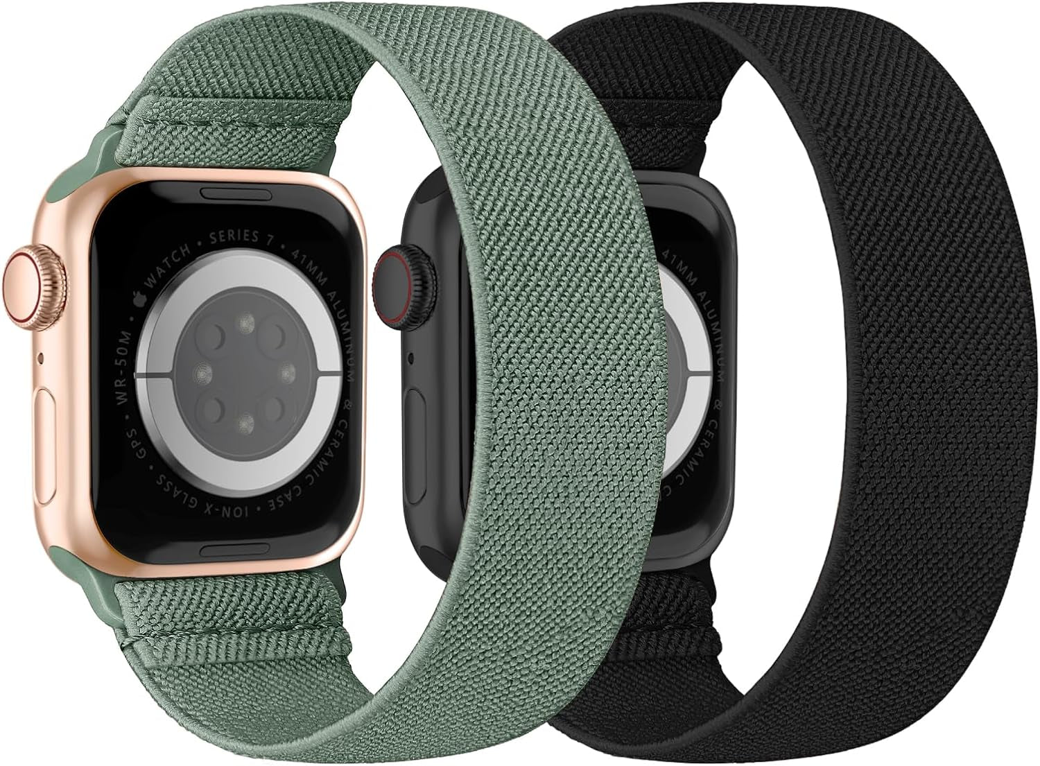 Stretchy Nylon Solo Loop Bands Compatible with Apple Watch Band 38Mm 40Mm 41Mm 42Mm 44Mm 45Mm 49Mm Iwatch Series 9 8 7 SE 6 5 4 3 2 1 Ultra 2 SE, Sport Elastic Strap Wristband for Women Men