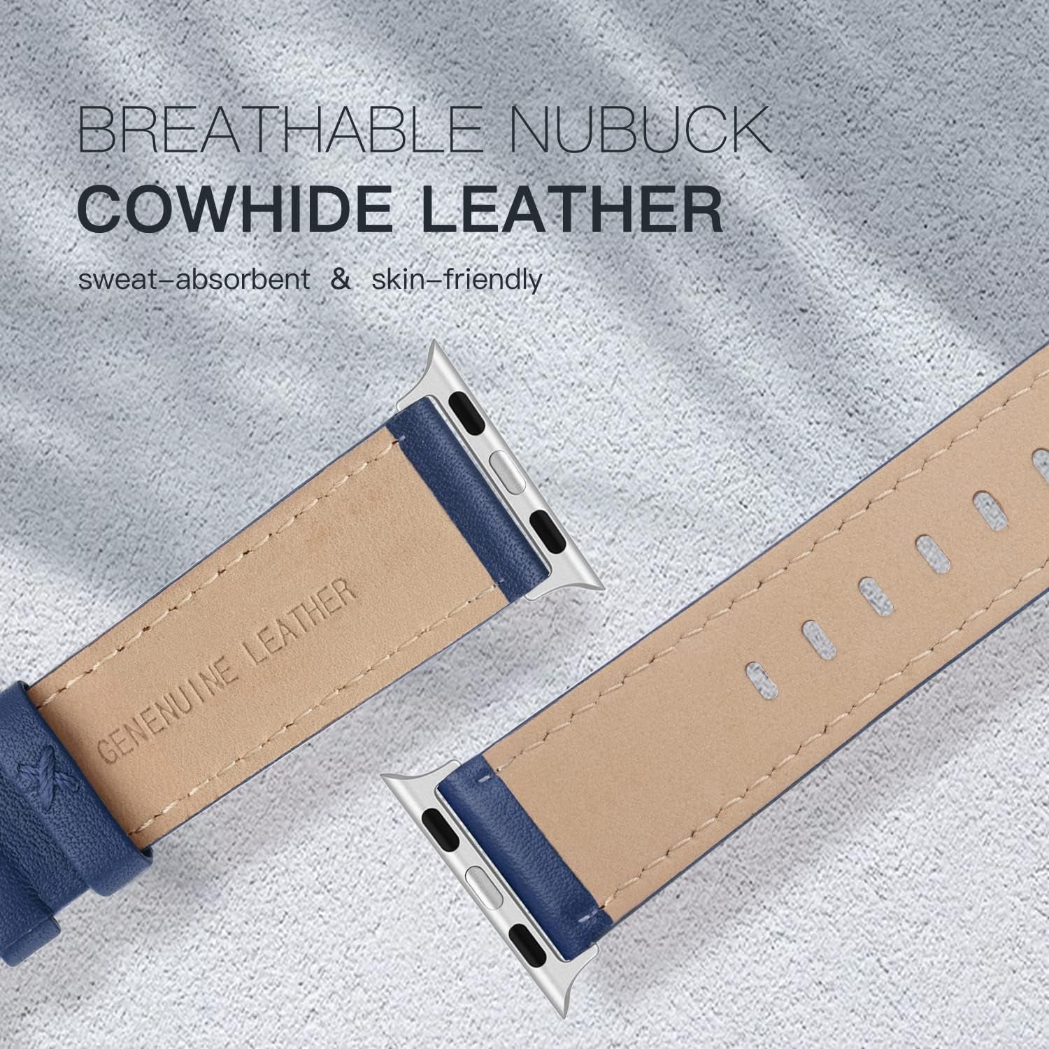 Leather Bands Compatible with Apple Watch 41Mm 38Mm 40Mm Band Women, Genuine Leather Band Replacement Strap Compatible for Iwatch Apple Watch Series 7 6 5 4 3 2 1 SE Sport Edition Women