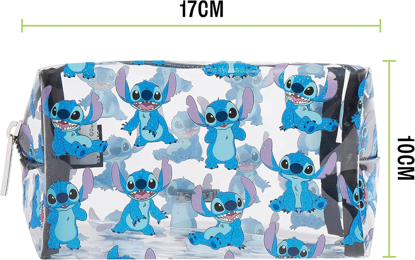 Stitch Pencil Case - Lilo and Stitch Gifts for Girls, Stitch Stuff, Clear Lilo and Sitch Travel Makeup Bag for Girls, Easy Glide Zipper, Official Disney Cute Gifts UK UK