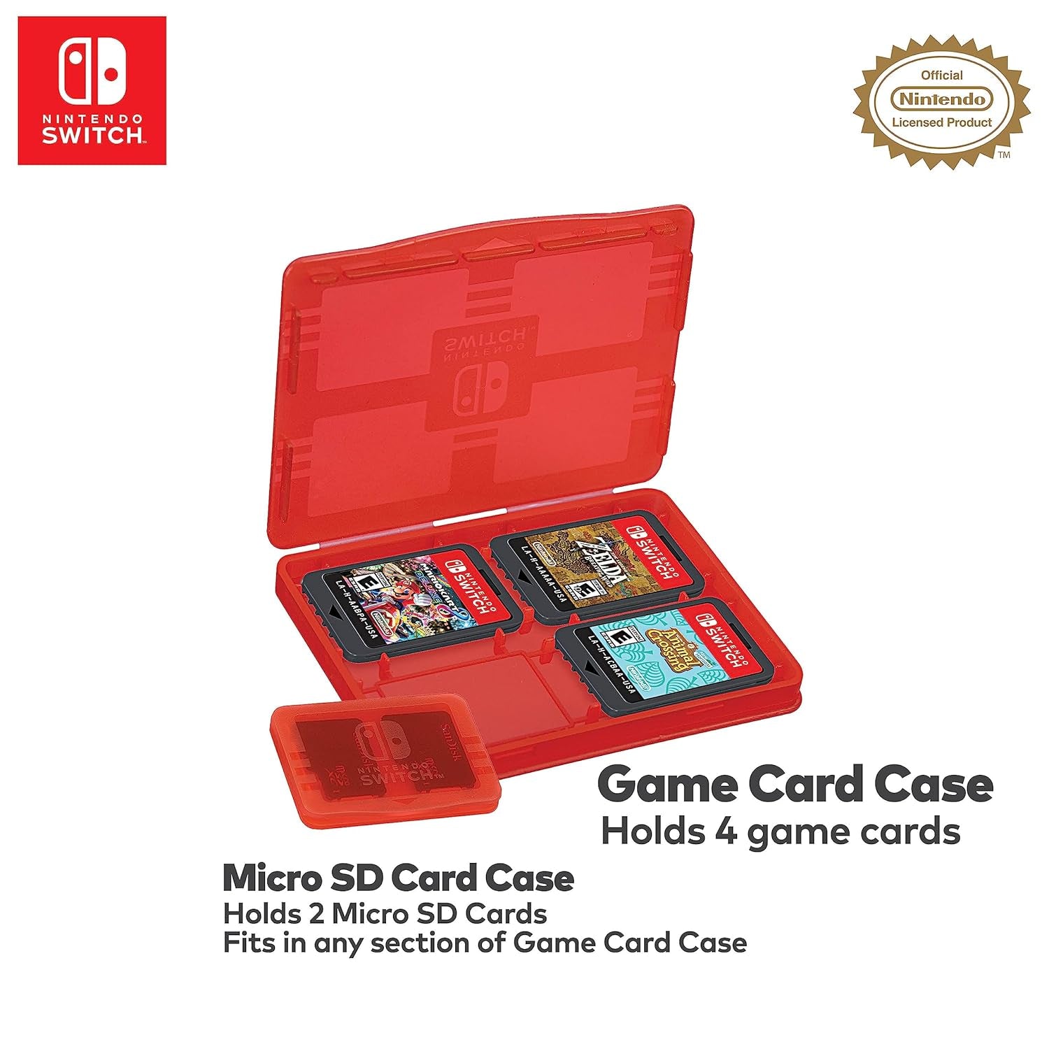 Nintendo Switch Slim Travel Case - Nintendo Switch Oled/Switch, BONUS Game Case, Licensed by Nintendo, Durable Ballistic Nylon Exterior with Soft Micro-Fiber Padded Interior for Ultimate Protection