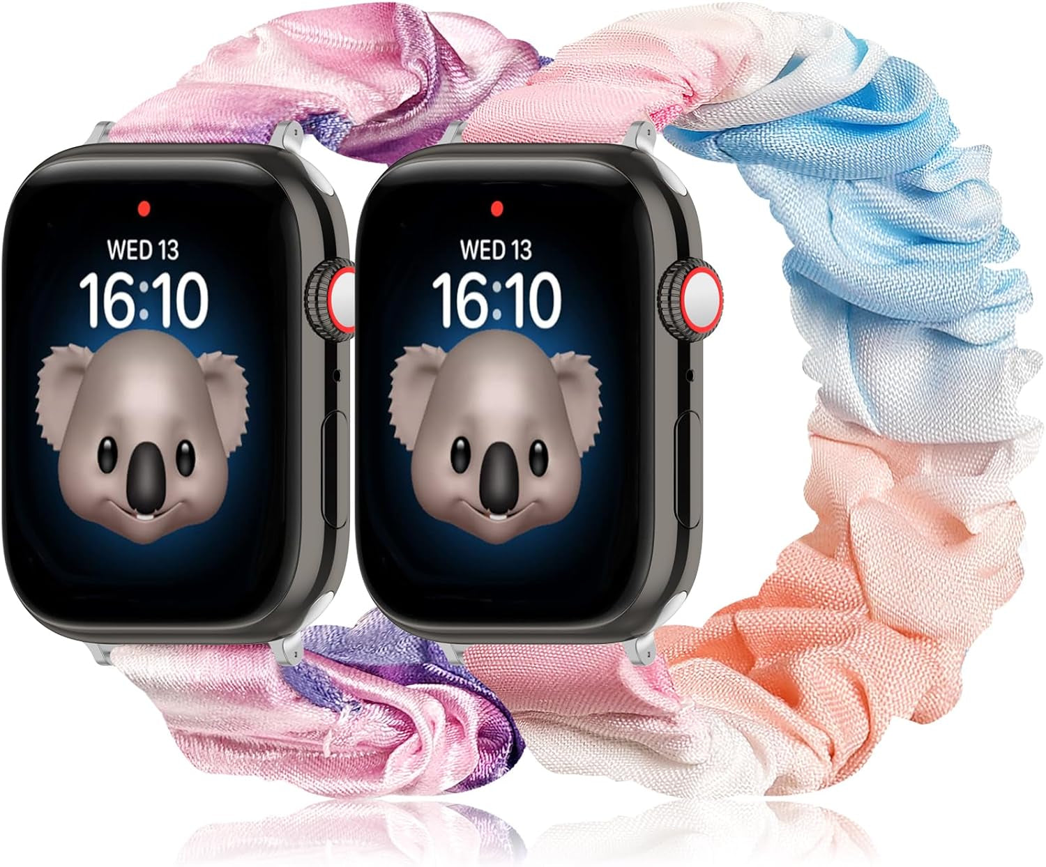 Scrunchie Bands Compatible with Kids Apple Watch Band 38Mm 40Mm 41Mm & 42Mm 44Mm 45Mm 46Mm 49Mm,Cute Printed Elastic Loop Bands Compatible with Iwatch Series 10/9/8/7/6/5/4/3/Se/Se2/Ultra 2/Ultra for Boy Girl Small Wrist