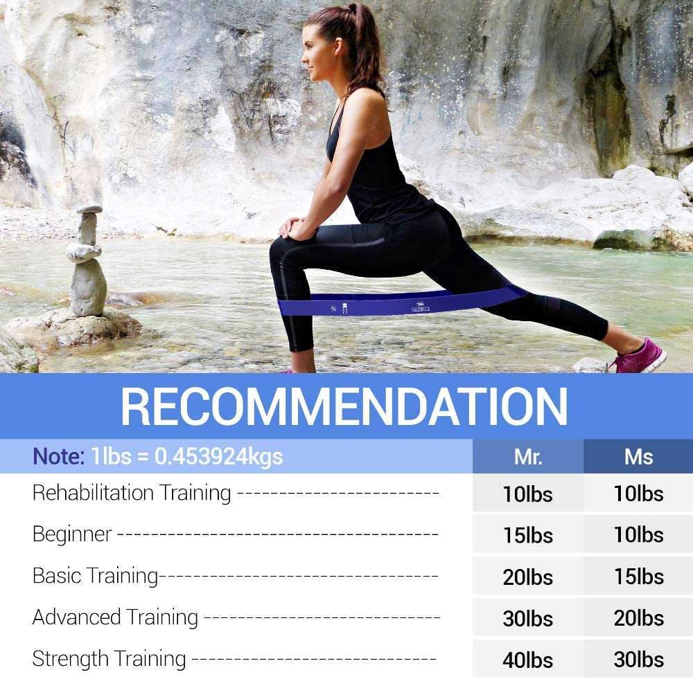 Resistance Bands Set for Men and Women, Pack of 5 Different Levels Elastic Band for Home Gym Long Exercise Workout – Great Fitness Equipment for Training, Yoga – Free Carrying Bag