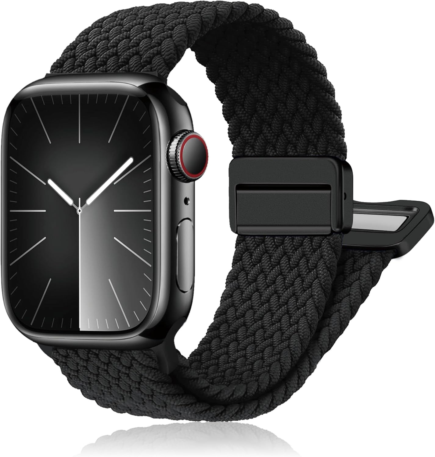 Magnetic Braided Stretchy Loop - Compatible with Apple Watch Band 42Mm 46Mm 40Mm 41Mm 44Mm 45Mm 38Mm Ultra/2 49Mm Women Men,Elastic Woven Fabric Nylon Strap for Iwatch Ultra Series 10 9 8 7 6 5 4 3 SE