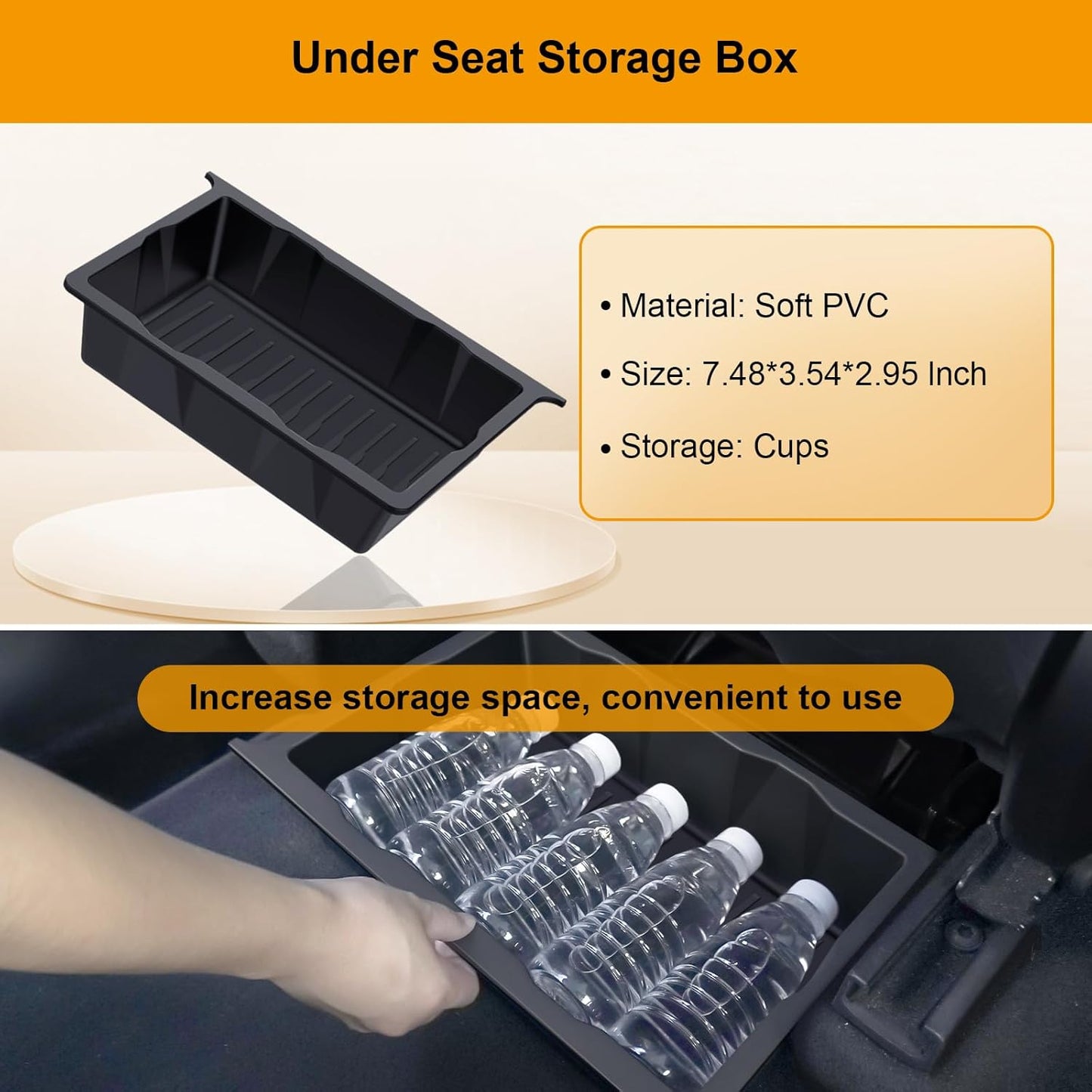 Center Console Organizer Tray 5PCS for Tesla Model Y Accessories 2024 2023 2022 2021 2020, Armrest Storage Tray and Hidden Storage Box, Cup Holder Insert, under Seat Storage Box