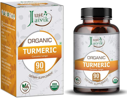 Organic Turmeric (Haldi | Curcuma Longa) Tablets - a Dietary Supplements - 750 Mg (Pack 90 Organic Tablets) | Supports Digestion and Overall Health and Well-Being TLBH