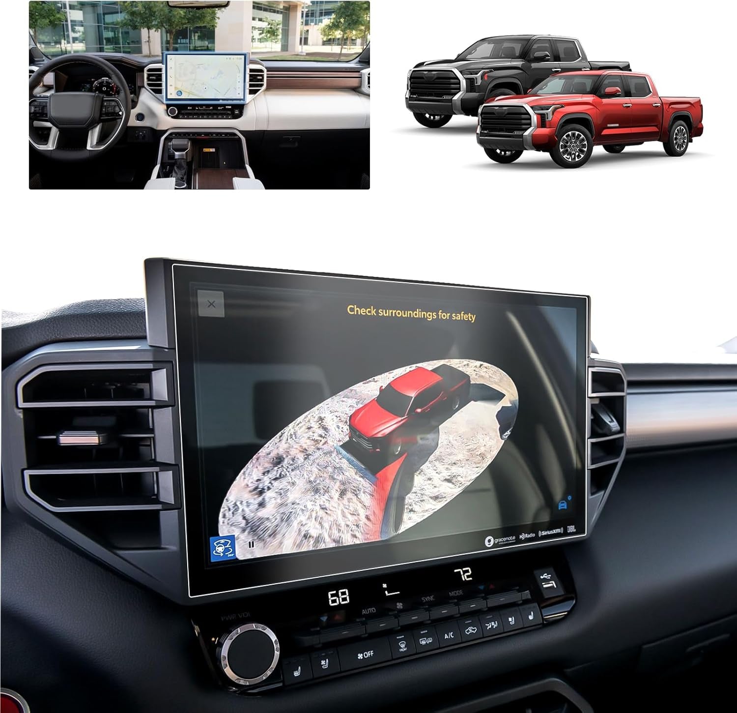 2024 F150 Lightning Screen Protector for 2022-2024 Ford F-150 Lightning Platinum/Lariat/Flash SYNC 4A 15.5In Electric Truck Accessories Tempered Glass Protective Film TRUCK DRIVER