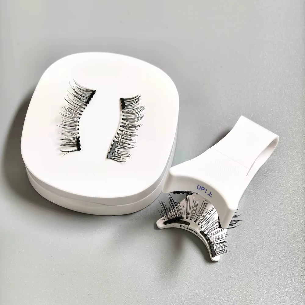 Yiernuo Magnetic Lashes No Glue Needed Kit, 3D Natural Reusable Natural Look Magnetic Lashes with Applicator