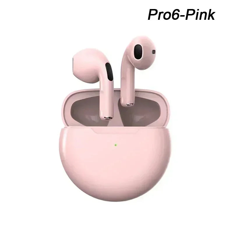 Air Pro 6 TWS Wireless Earbuds – Ultra-Lightweight Bluetooth 5.3 Mini Headset with Mic & Charging Case