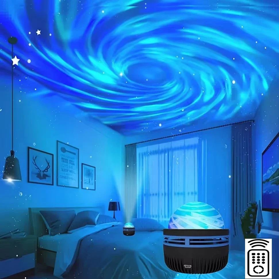LED Galaxy Projector Light - Starry Night Sky with Colorful Nebula Effects