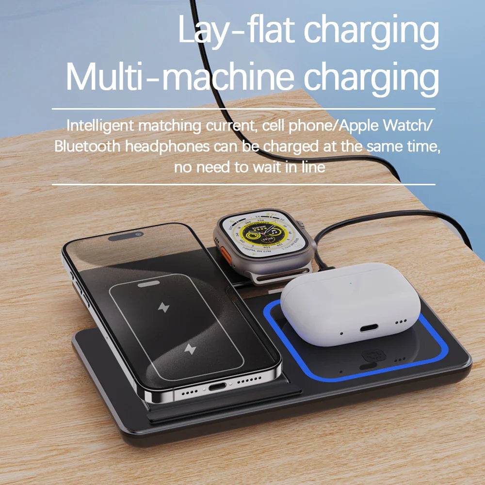 Fast Charging Station for iPhone 15/14/13/12, Apple Watch, and AirPods Pro