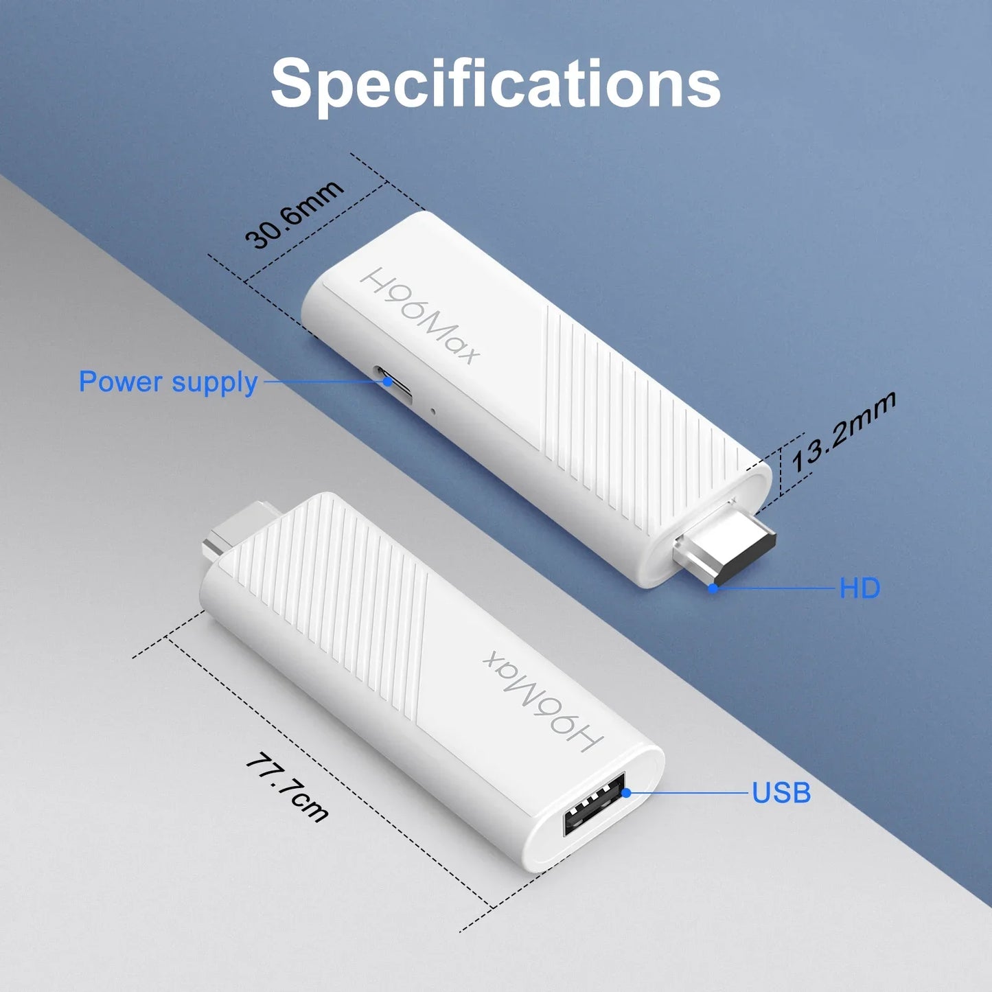 2024 H96 MAX H313 Mini TV Stick - Android 14, 2GB RAM, 16GB Storage, WiFi 6, 4K HD"