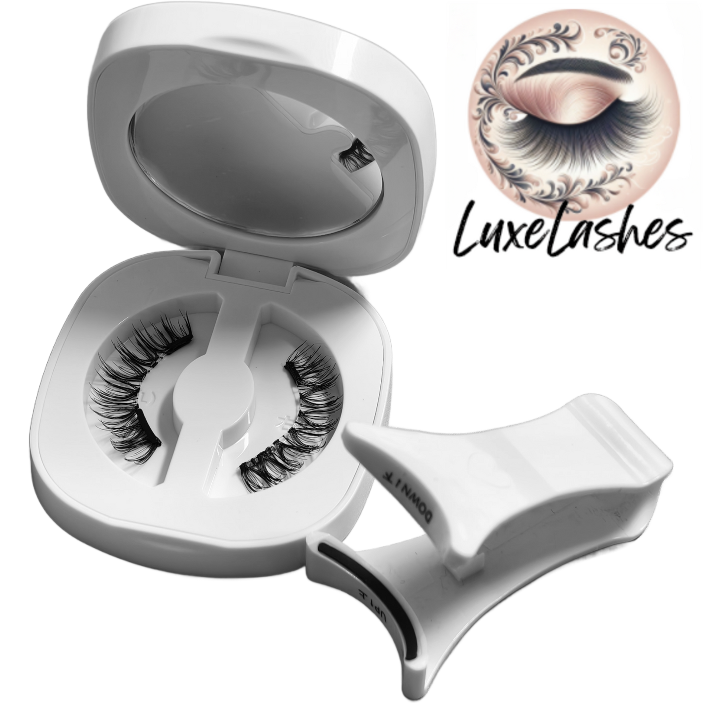 LuxeLashes Magnetic Eyelashes without Eyeliner Reusable Magnetic Eyeashes with Applicator No Glue Needed Magnetic Lashes Kit Cat Eye Magnetic Eyelashes Natural Look by LuxeLashes