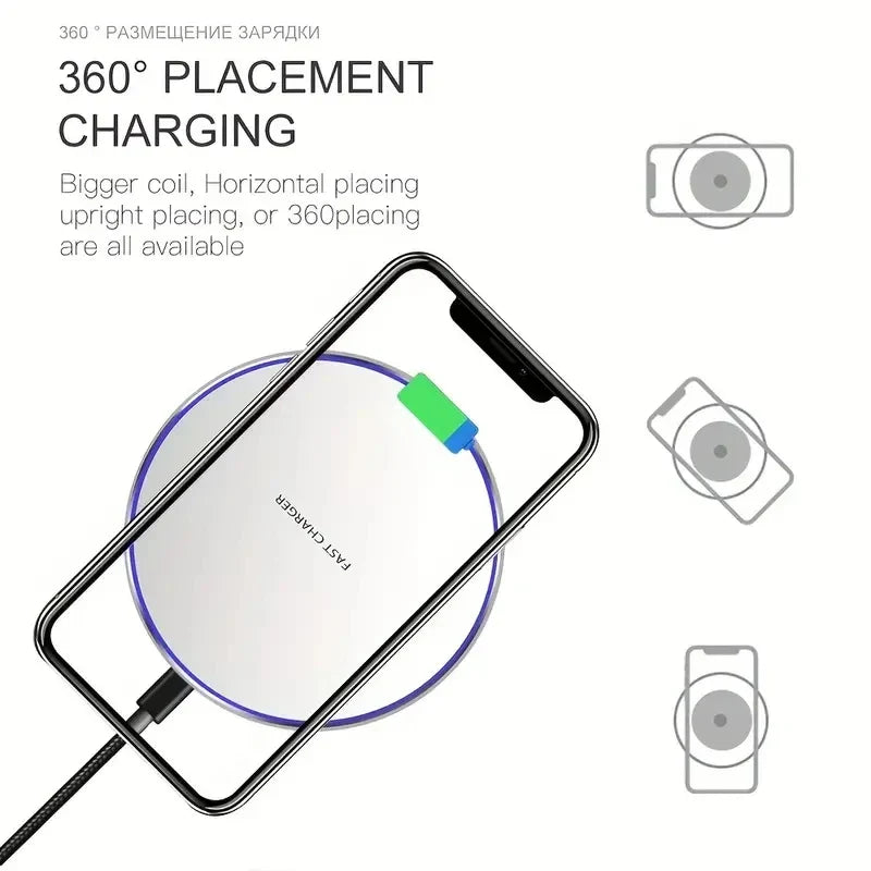 30W Wireless Charger for Fast Induction Charging of Smartphones