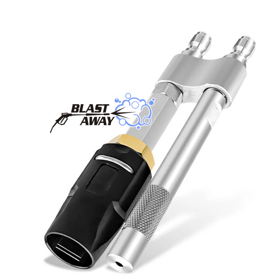 Blast away M5 Twist Downstream Nozzle for Pressure Washer Adjustable Stainless Steel Pressure Washer Nozzle - 304 Material, 5000 PSI 3-7 GPM Long-Range Spray