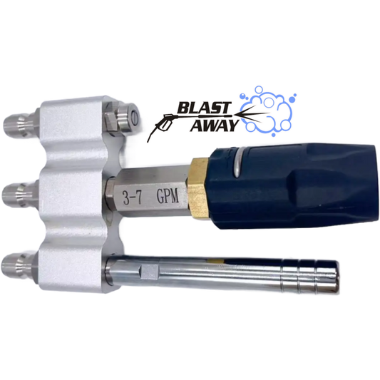 M5 3 in 1 Nozzle with Quick Connect and Adjustable Downstream Soft Wash Stainless Steel