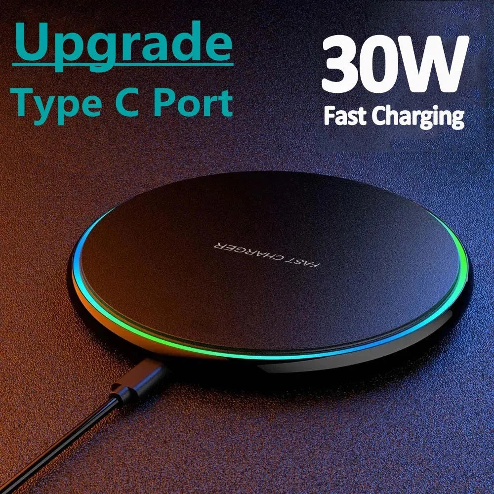 30W Wireless Charger for Fast Induction Charging of Smartphones