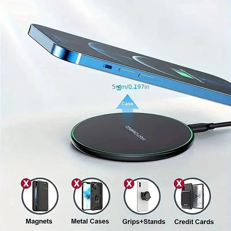 30W Wireless Charger for Fast Induction Charging of Smartphones