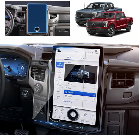 2024 F150 Lightning Screen Protector for 2022-2024 Ford F-150 Lightning Platinum/Lariat/Flash SYNC 4A 15.5In Electric Truck Accessories Tempered Glass Protective Film TRUCK DRIVER