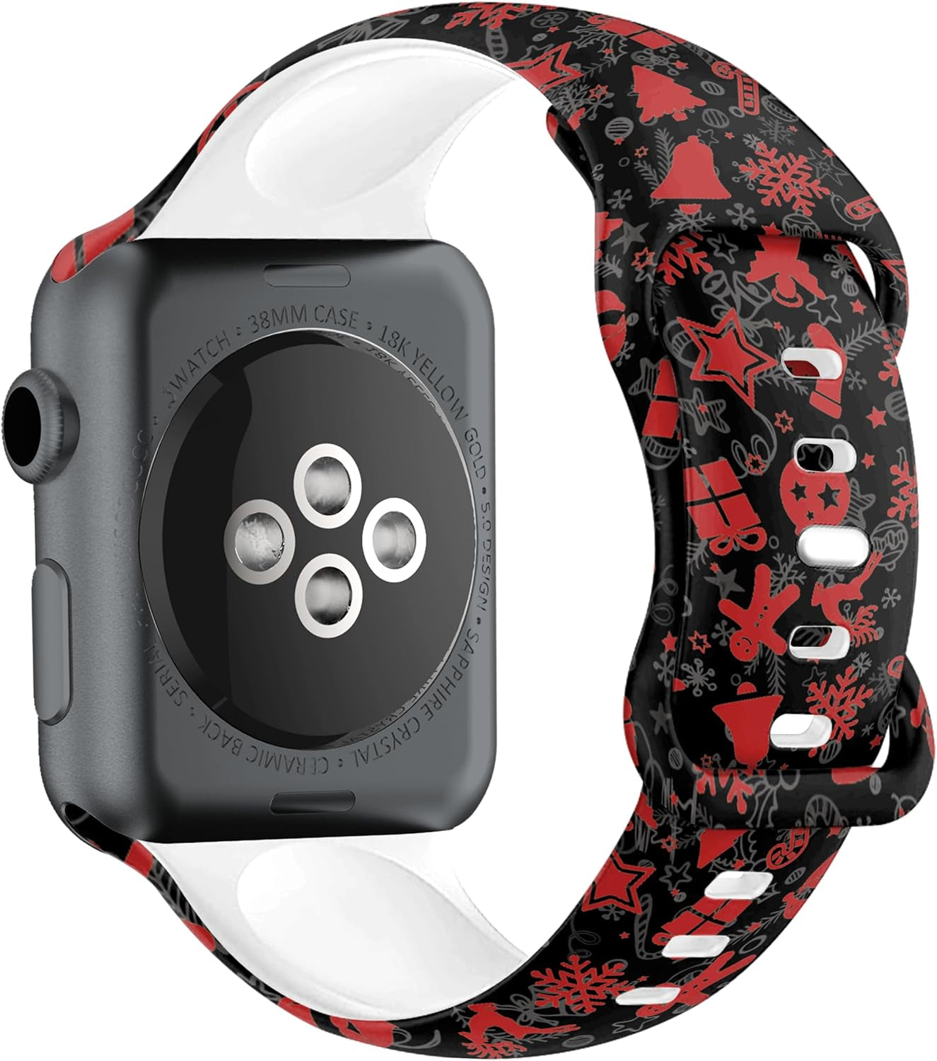 Watch Band Compatible with Apple Watch Band 38Mm 40Mm 41Mm 42Mm 44Mm 45Mm Replacement Wristband Compatible with Apple Watch Series 7/6/5/4/3/2/1/SE Smartwatch Halloween Décor for Men Wemen