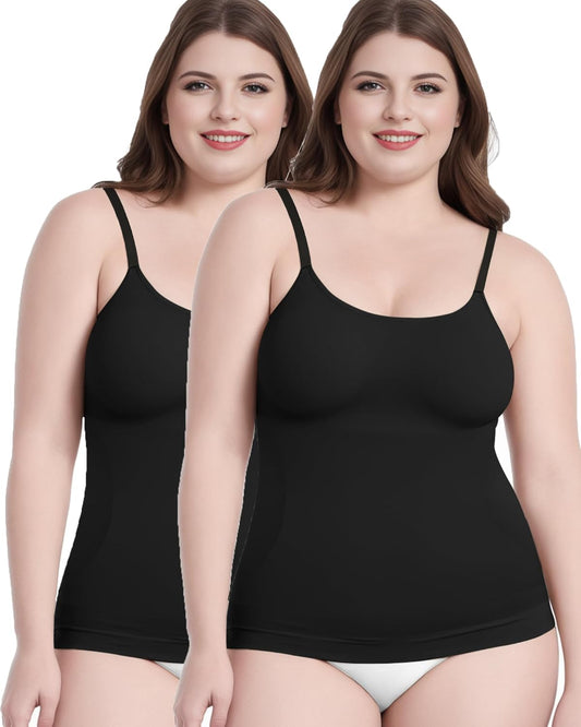 Women'S Shapewear Tummy Control Scoop Neck Camisole Tops for Women Seamless Compression Tank Top Regular and plus Size