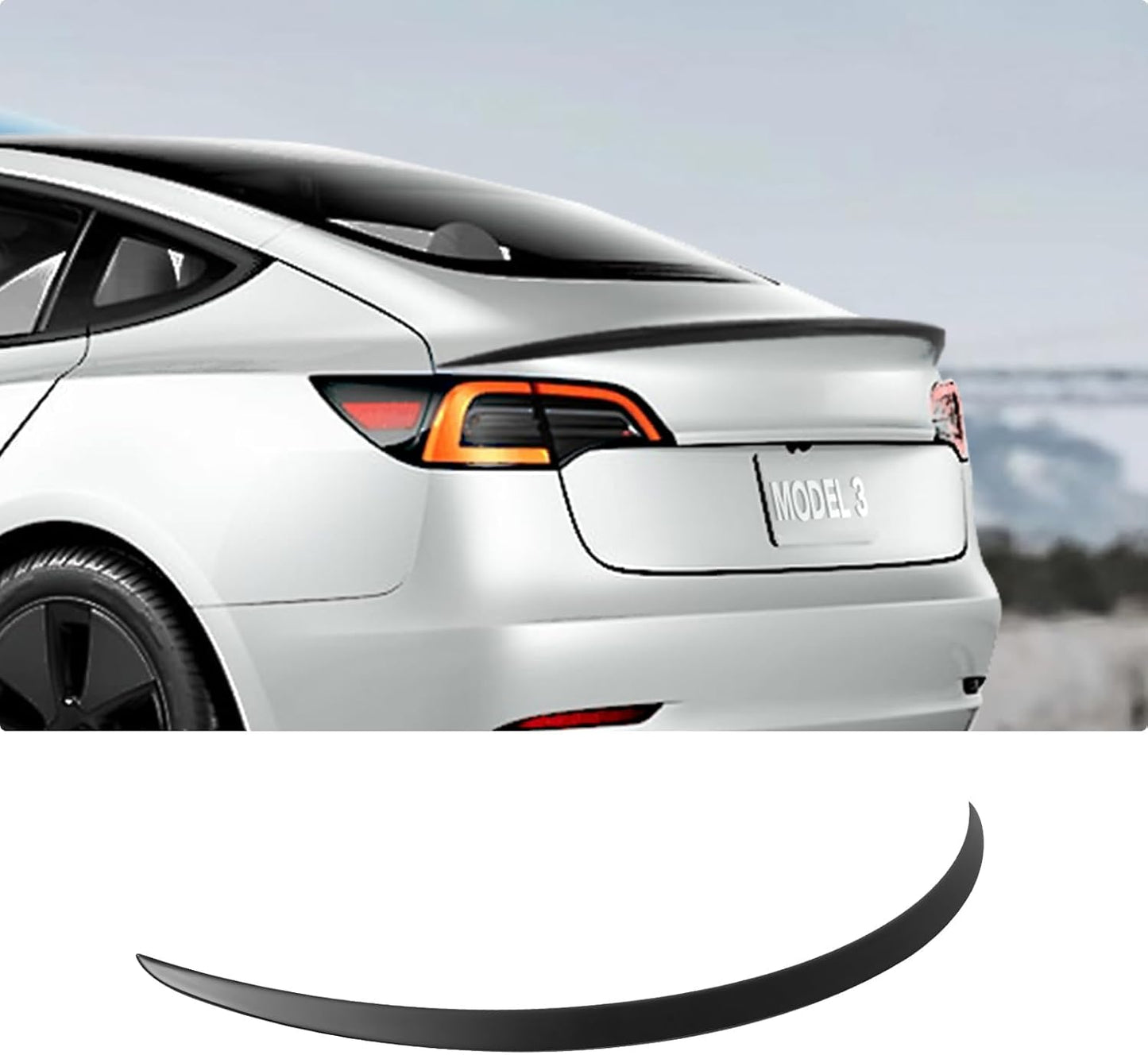 Spoiler for Tesla Model Y Rear Spoiler Wing ABS Material OEM Rear Trunk Lip Model Y Accessories Matte Black Custom Fit 2020-2025