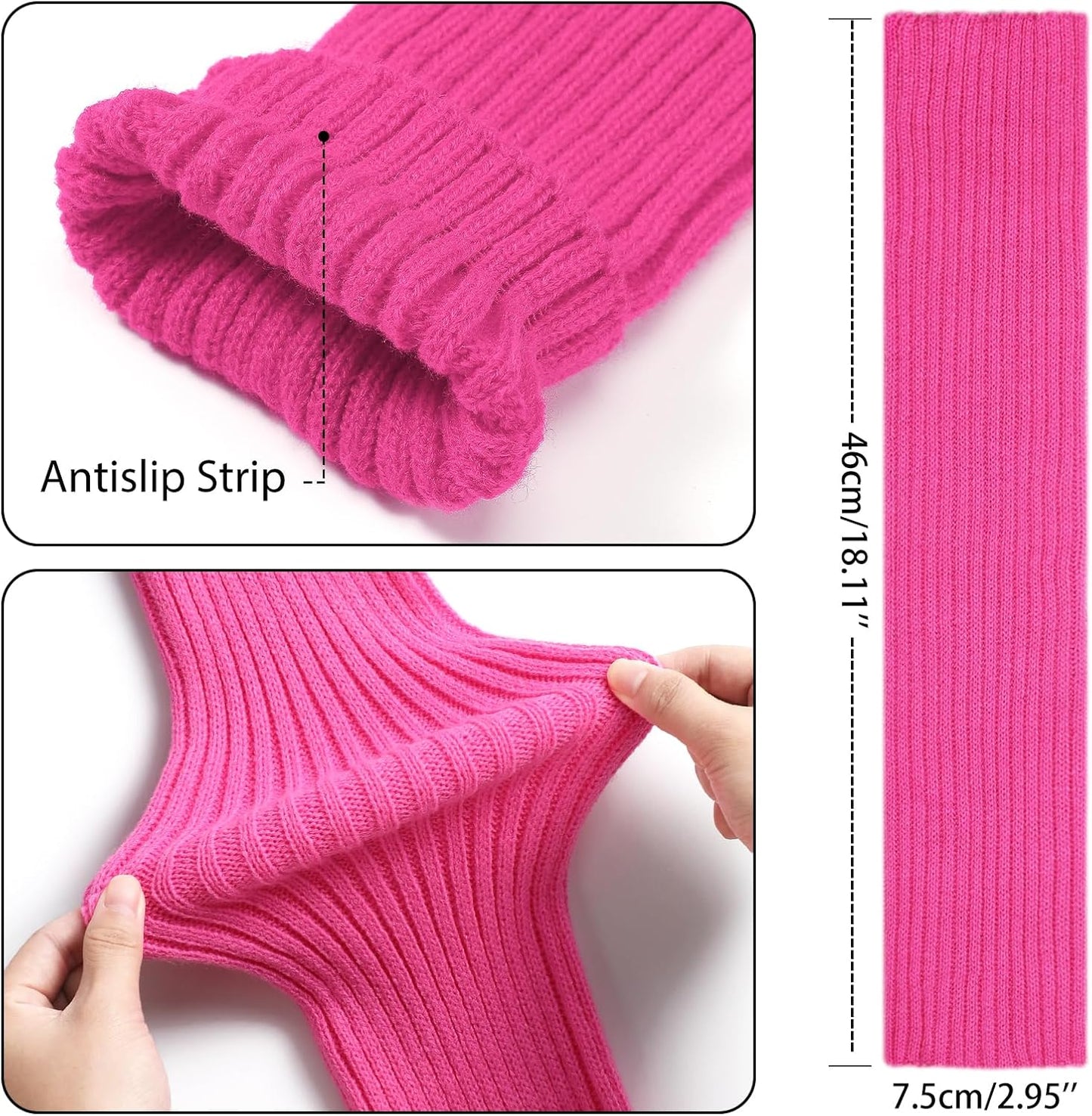 Leg Warmers for Women - Leg Warmers 80S Ribbed Knitted Long Socks for Yoga Party Sports Fashion Accessories