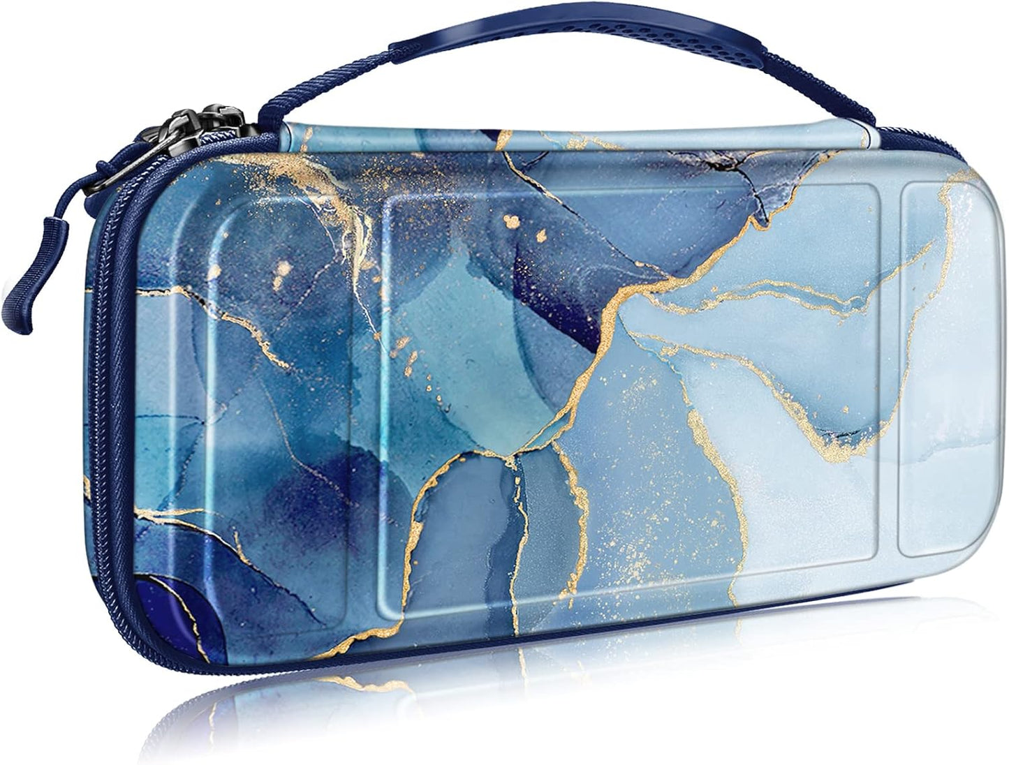 Carrying Case for Nintendo Switch OLED Model 2021/Switch 2017, [Shockproof] Hard Shell Protective Cover Travel Bag W/10 Game Card Slots for Switch Console Joy-Con & Accessories