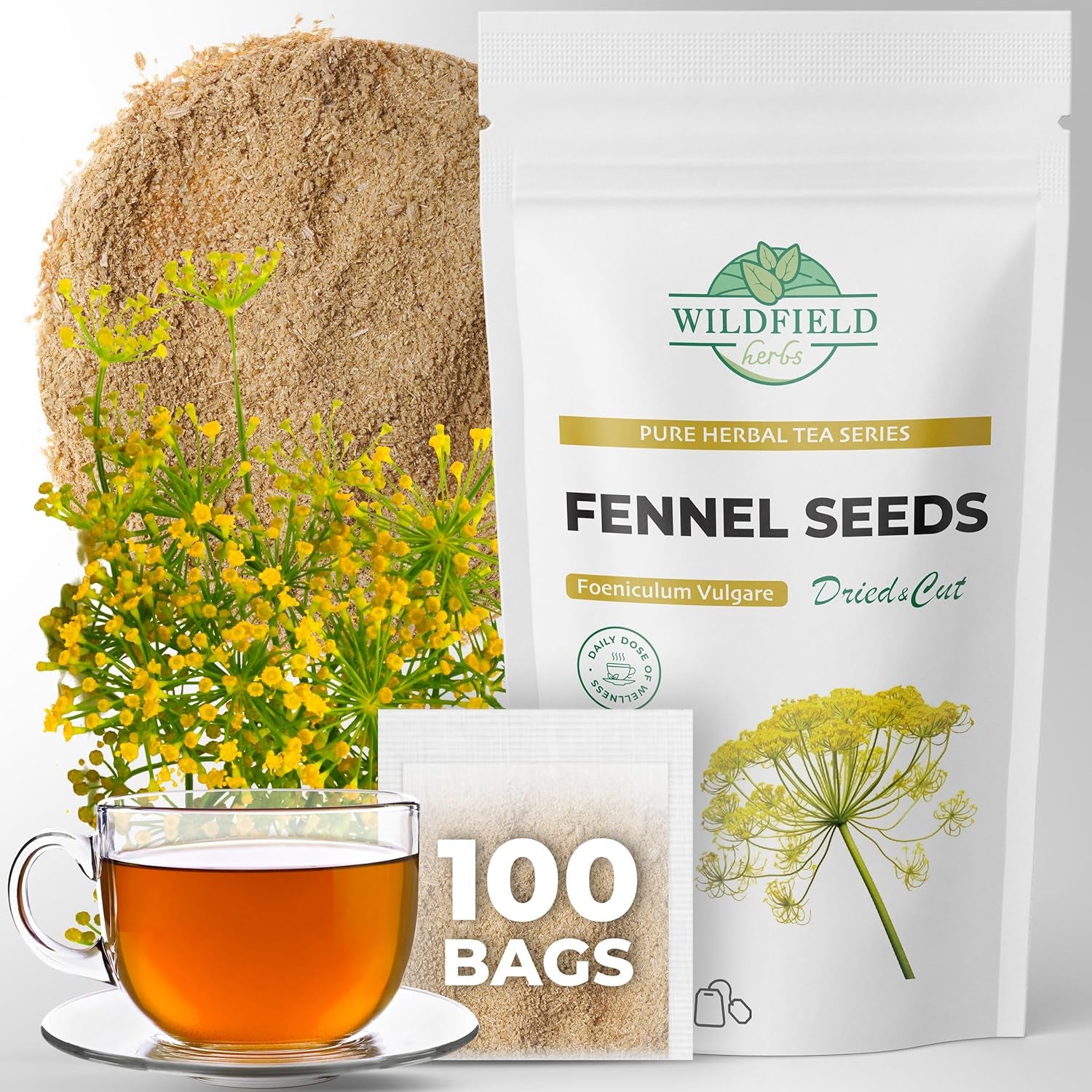 100 Bags Ginger Tea Bags Ginger Root Tea Dry Dried Herb (Zingiber Officinale) - 100 Count 1.5G Tea Bags Ginger Raíz De Jengibre TLBH