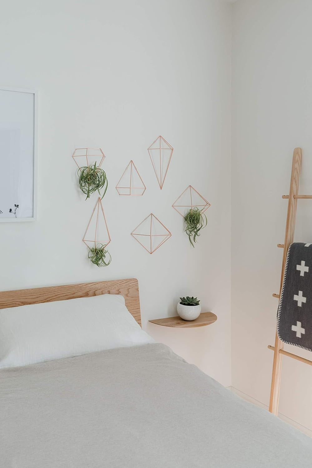 Prisma Geometric Sculptures, Decorate Your Wall with Modern Metallic Wire Shapes, Table Top, Ceiling Décor, Set of 6, Copper for Kitchen