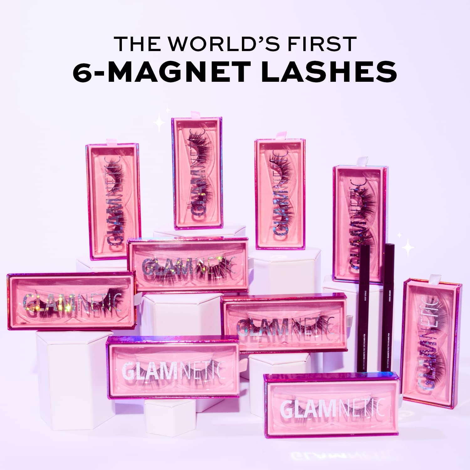 Magnetic Eyelashes - Virgo | Short Magnetic Lashes, 60 Wears Reusable Faux Mink Lashes Natural Look - 1 Pair