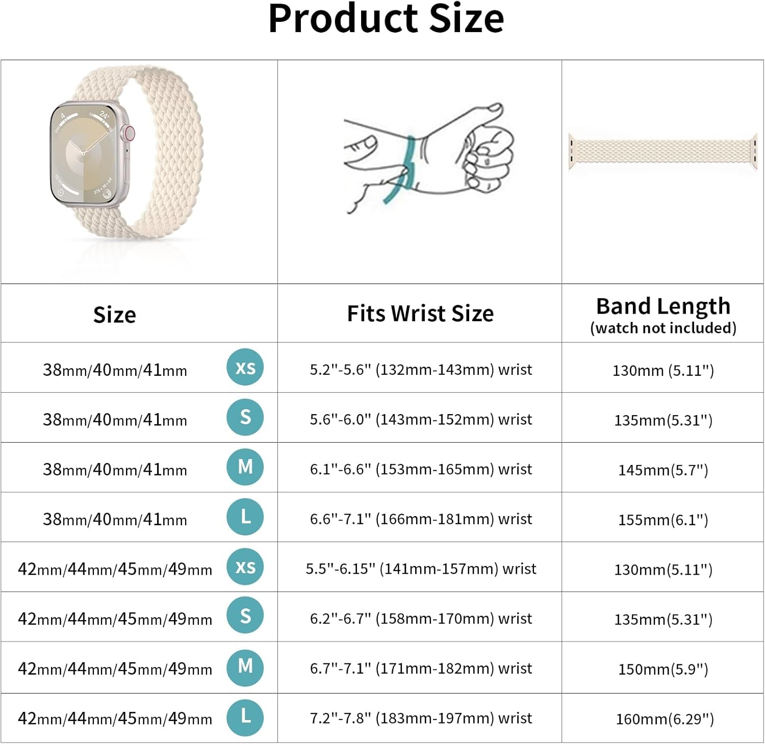 6 Pack Braided Solo Loop Bands Compatible with Apple Watch 38Mm 40Mm 41Mm 42Mm 44Mm 45Mm 49Mm, Sport Stretch Elastics Strap Wristbands for Iwatch Series 9/8/7/6/5/4/3/2/1 Ultra SE Women Men