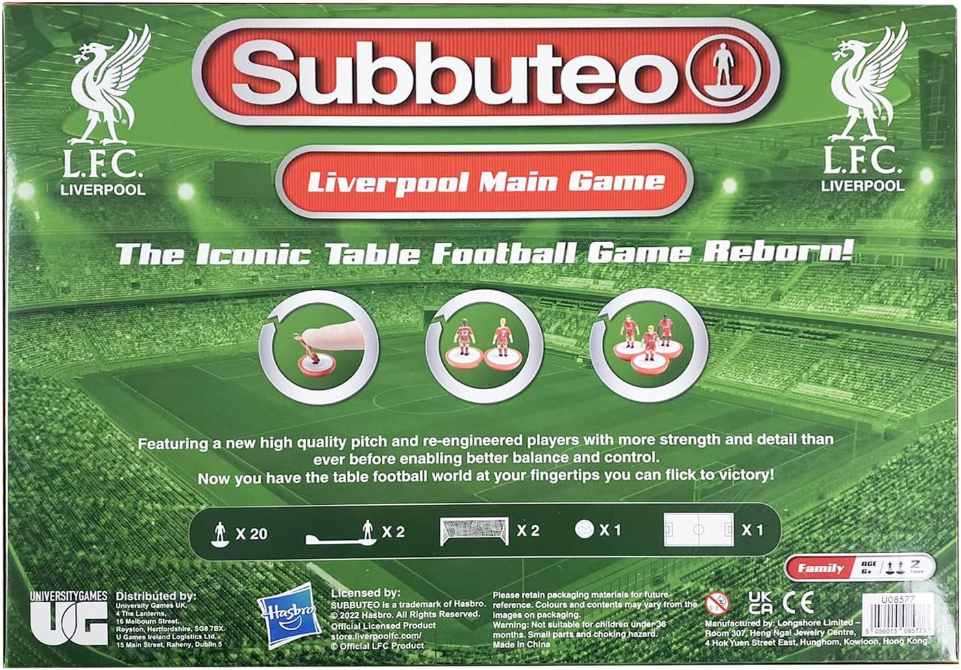 Subbuteo Official Liverpool FC Main Game (U08577),Red, for Age 6 Years and Over UKUK