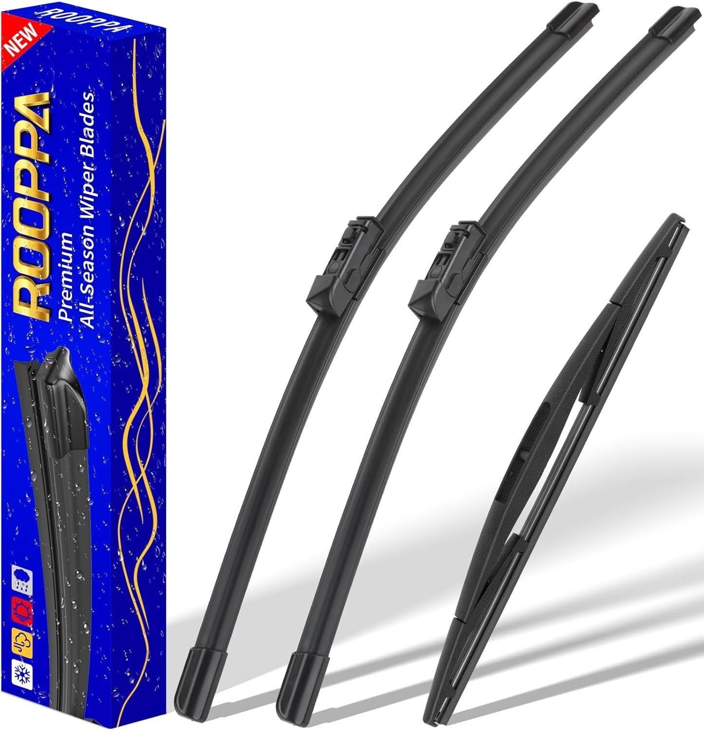 3 Wipers Replacement for 2012-2016 Honda CRV CR-V, Windshield Wiper Blades Original Equipment Replacement - 26"/16"/13" (Set of 3) U/J HOOK