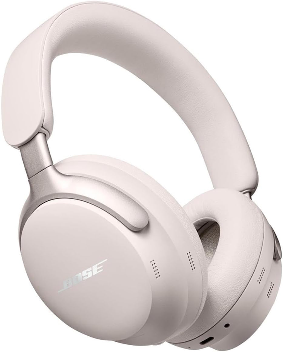 Quietcomfort Ultra Wireless Noise Cancelling Headphones with Spatial Audio, Over-The-Ear Headphones with Mic, up to 24 Hours of Battery Life (White Smoke)