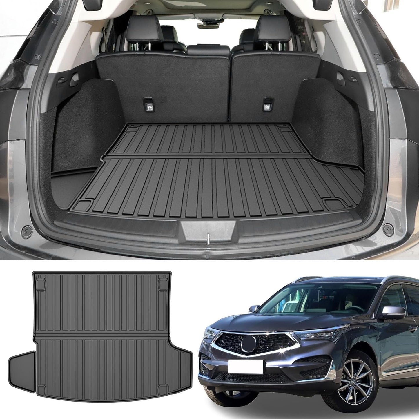 2025 Q7 Floor Mats: All Weather Floor Mats Custom Fit for 2017-2025 Audi Q7/Q8 1St and 2Nd Row All Weather TPE Floor Liner