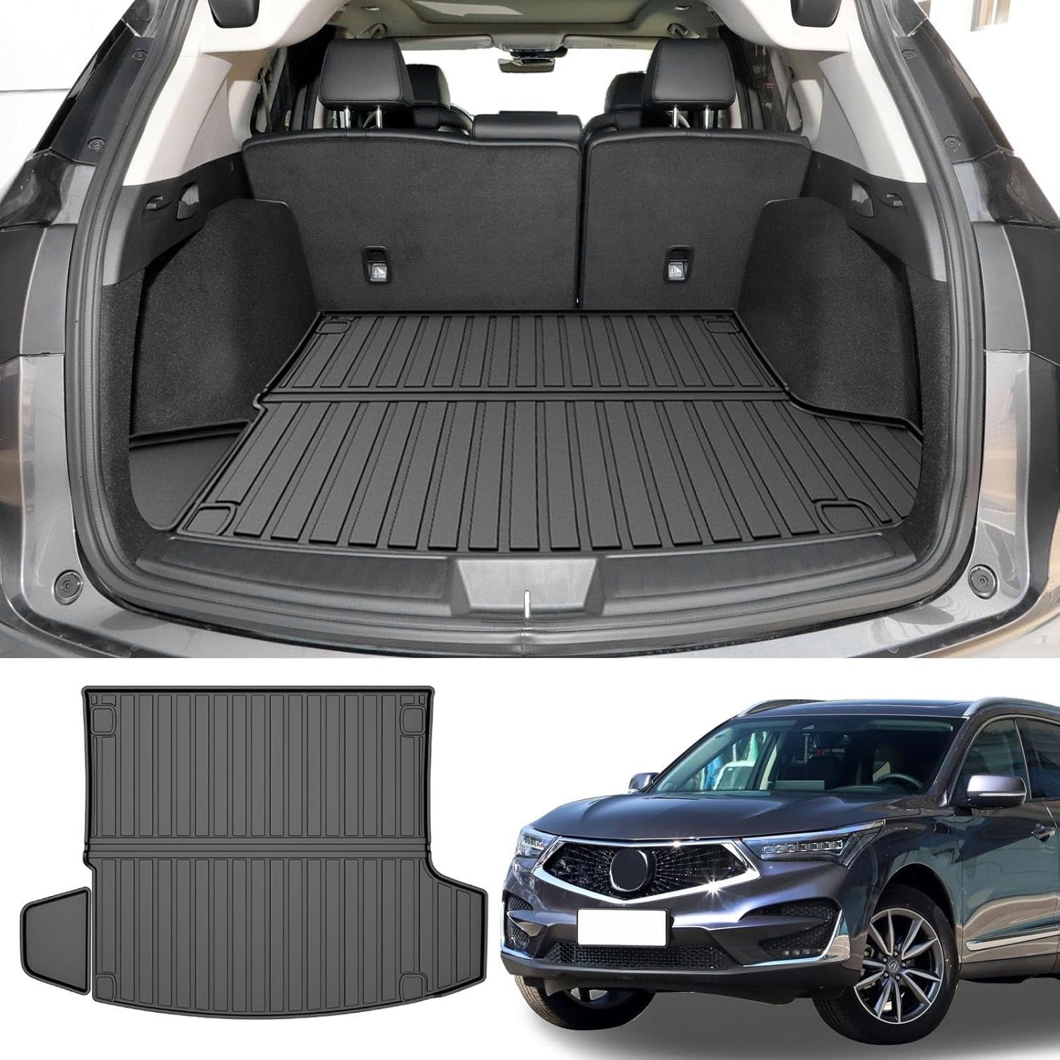 2025 Q7 Floor Mats: All Weather Floor Mats Custom Fit for 2017-2025 Audi Q7/Q8 1St and 2Nd Row All Weather TPE Floor Liner