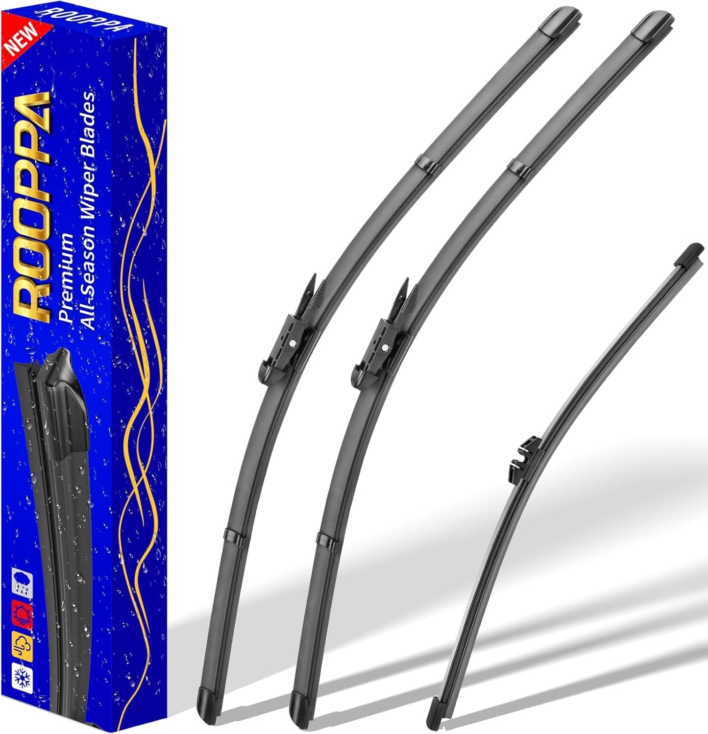 3 Wipers Replacement for 2012-2016 Honda CRV CR-V, Windshield Wiper Blades Original Equipment Replacement - 26"/16"/13" (Set of 3) U/J HOOK