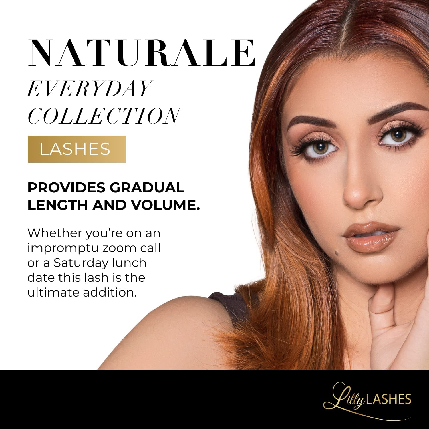 Naturale Faux Mink False Eyelashes, 13Mm, Reusable, Cat Eye, Wispy Lashes, Black, Pair