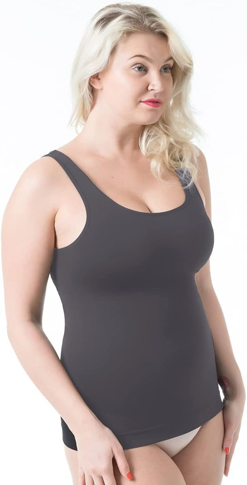 Women'S Tummy Control Shapewear Tank Tops - Seamless Body Shaper Compression Top