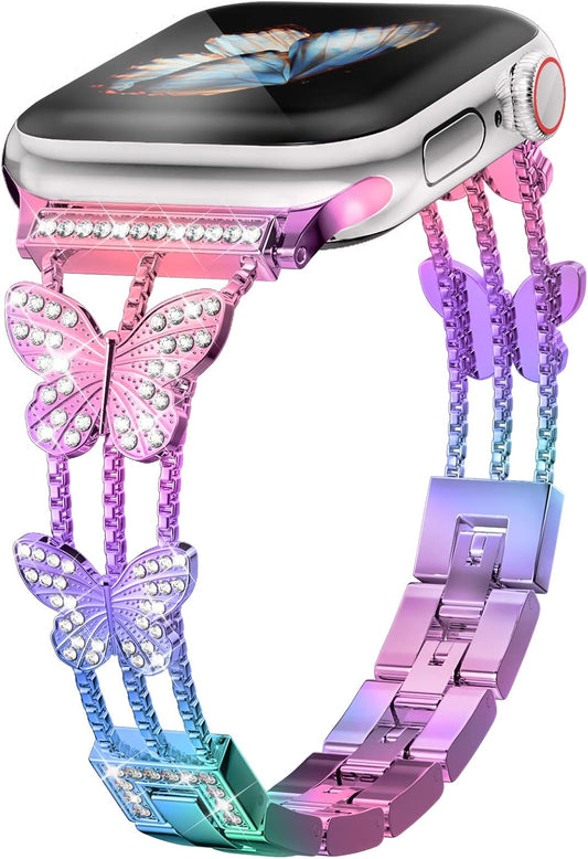 Add Sparkle to Your Watch with the  Metal Diamond Starlight Band - Compatible with Apple Watch Series 8/7/6/5/4/3/2/1/Se/Ultra - Shiny and Stylish for Women in Sizes 38Mm 40Mm 41Mm 42Mm 44Mm 45Mm 49Mm