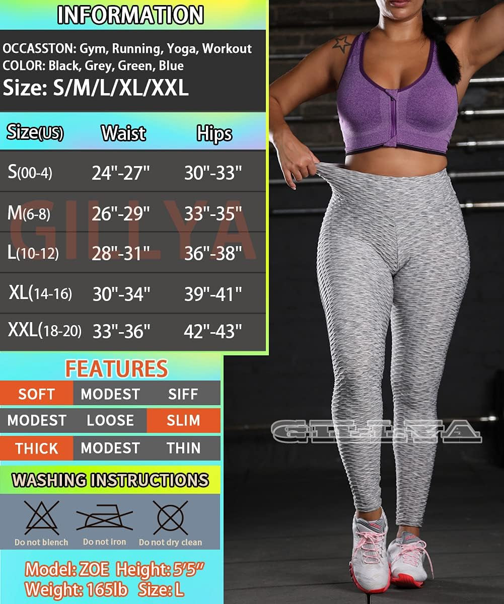 Booty Yoga Pants Tiktok Butt Leggings Anit Cellulite Texutred Booty Lifting Leggings Scrunch Butt Yoga Pants