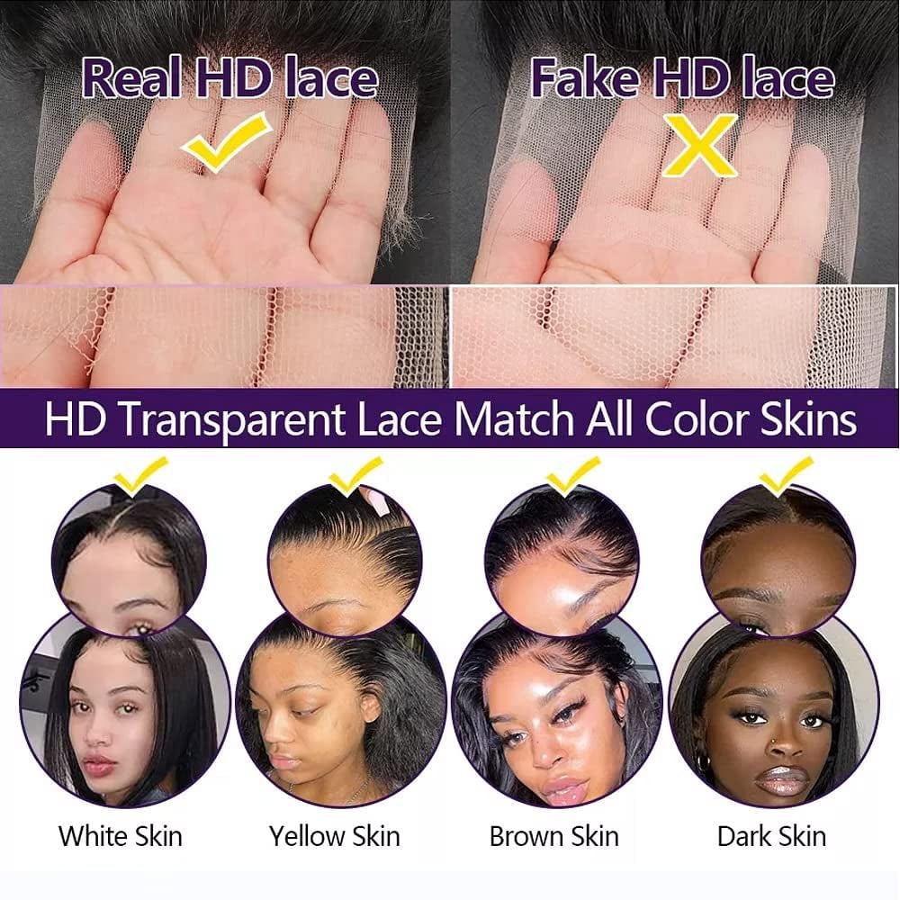 12A Free Part Ear to 13 X 4 Lace Frontal Closure Body Wave Transparent Frontals with Bangs Baby Hair Knots Can Be Bleached 100% Virgin Remy Human Natural Color (12, 13X4 Frontal)