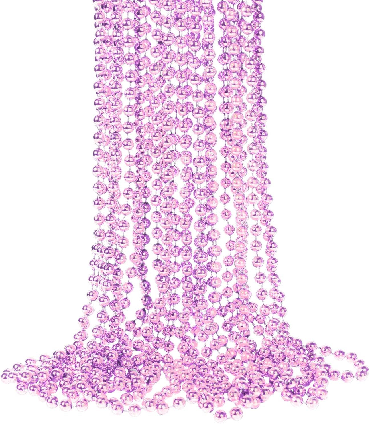15 PCS St. Patricks Day Necklaces, Green Mardi Gras Christmas Bead Necklaces, 33" 7 Mm St. Patricks Day Green Beads St. Patricks Day Accessories for Mardi Gras, St. Patricks Day Party Favors