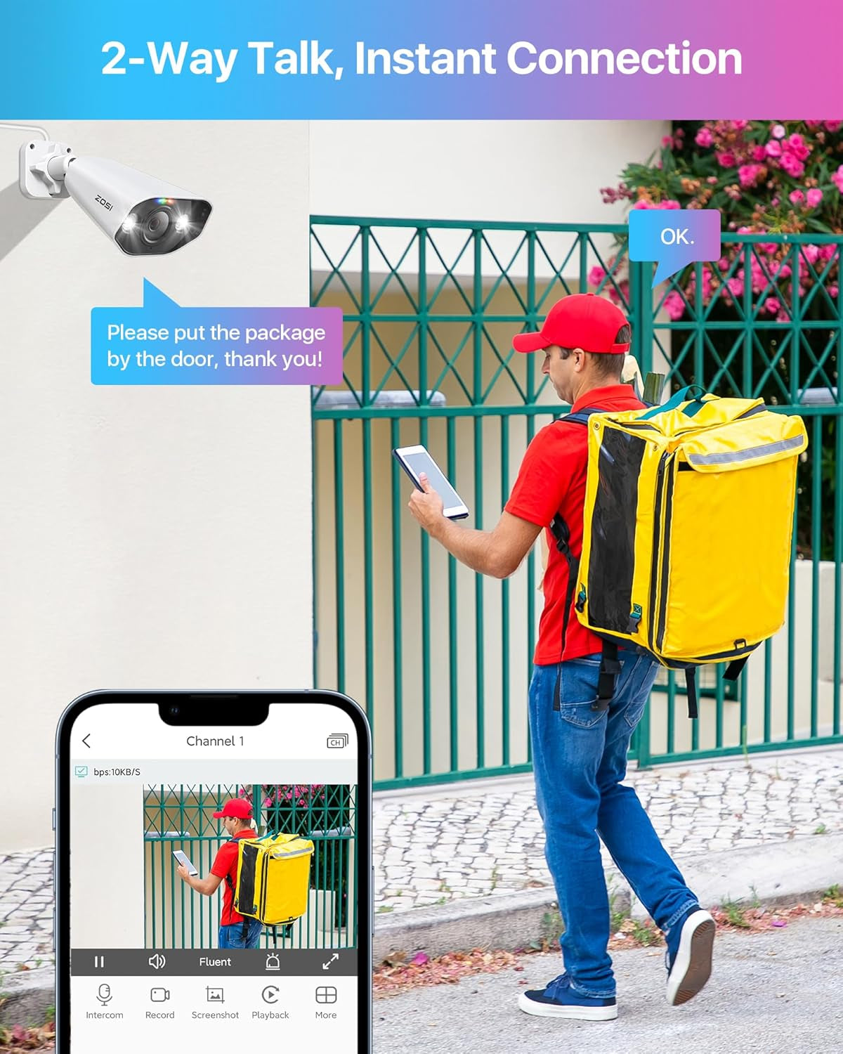 24CH 4K Spotlight Poe Security Camera System with Face/Person/Vehicle Detection,8Pcs 4K Outdoor IP Cameras,2 Way Talk,Night Vision,16 Port 24CH 8MP Dual-Disk NVR with 4TB HDD for 24/7 Recording TRUCK DRIVER